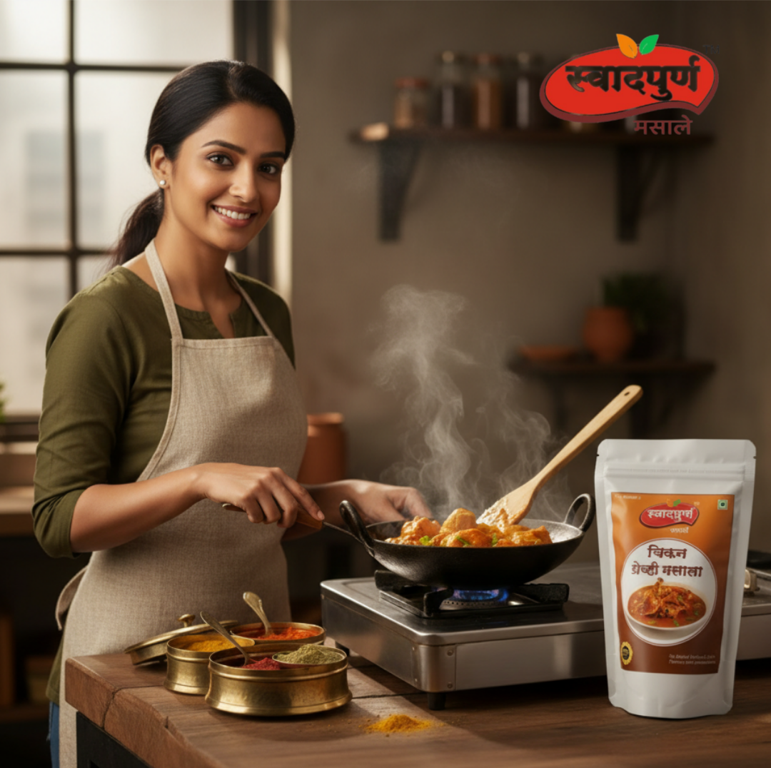 Chicken Gravy Masala | Authentic Maharashtrian Spice Blend for Mutton Curry | Rich Aroma & Traditional Taste | 100% Pure Indian Spices. - Image 9