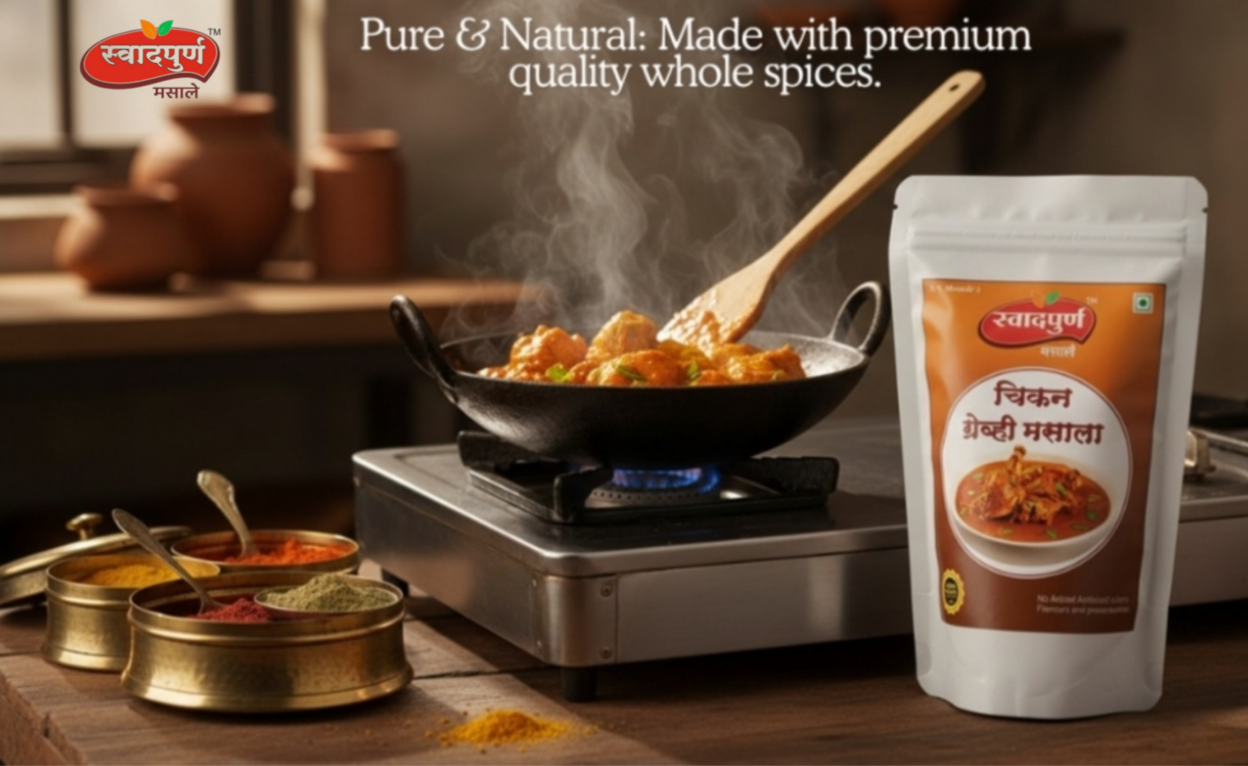 Chicken Gravy Masala | Authentic Maharashtrian Spice Blend for Mutton Curry | Rich Aroma & Traditional Taste | 100% Pure Indian Spices. - Image 20