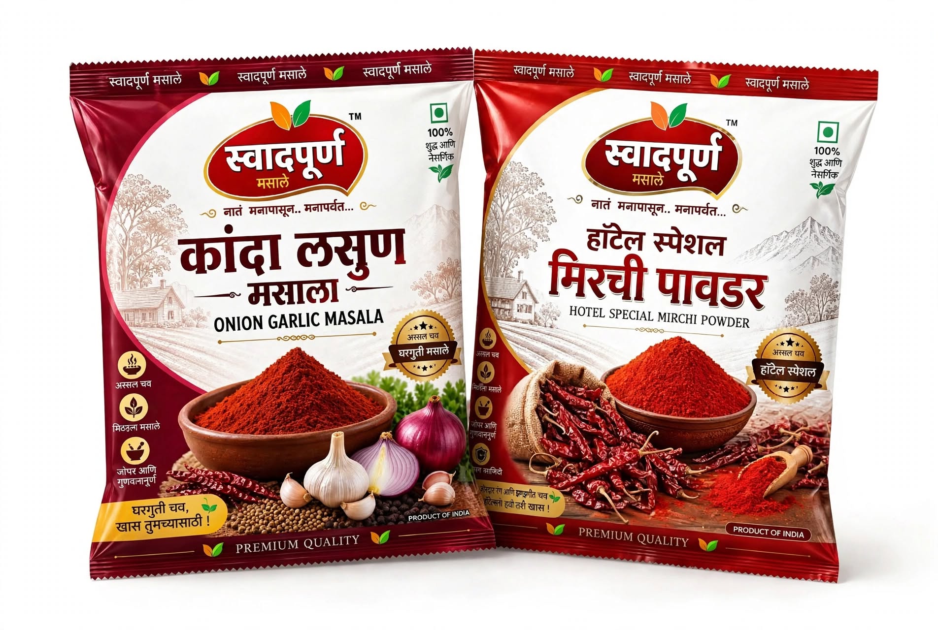 Onion Garlic Masala & Red Chilly Powder