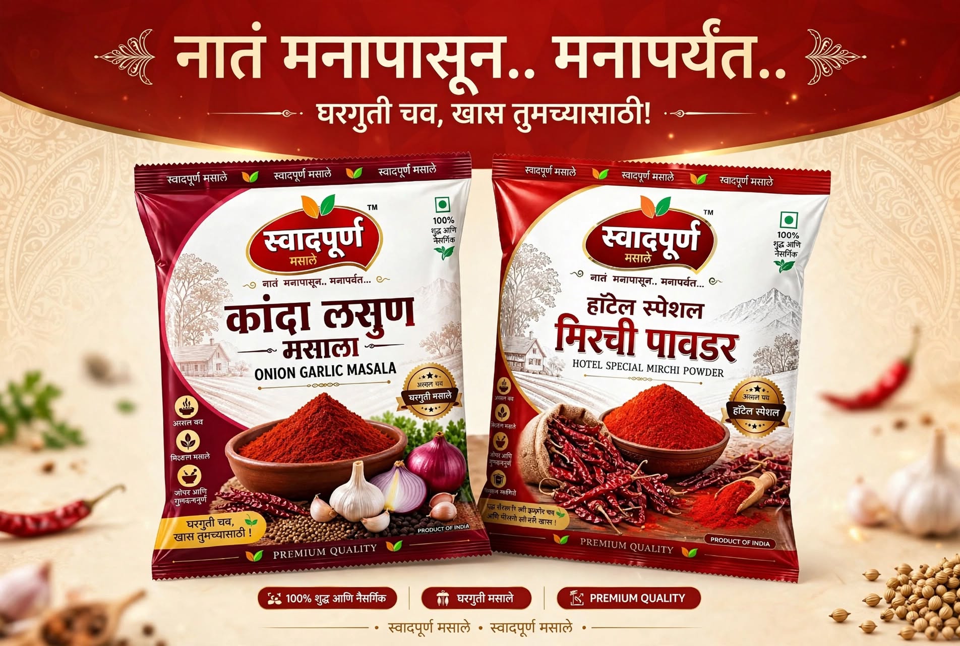 Onion Garlic Masala & Red Chilly Powder - Image 2